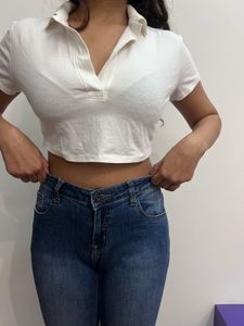 H&amp;M White Collar Shirt
