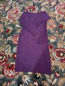 Purple Long Sleeve Dress