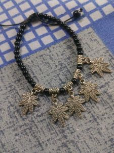 Silver Bangle Bracelet with Charms