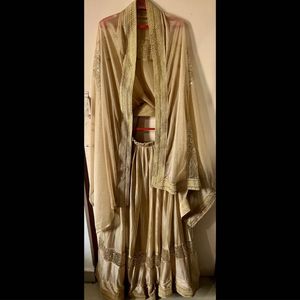 Elegant Gold Lehenga With Dupatta