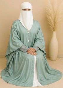 Sea Green 4-Piece Bridal Kaftan Abaya Bhurqa