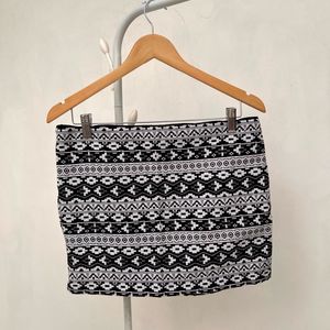 Tribal Print Mini Skirt