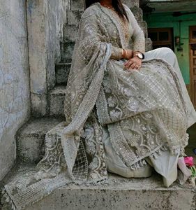 Elegant Grey Kurta Set &amp; Dupatta