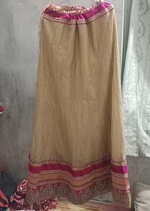 Gold & Pink Ethnic Skirt