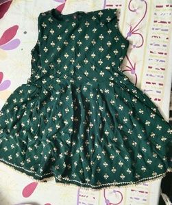 Green Printed Kurta Set