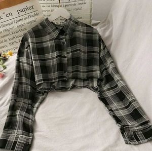 Cropped Plaid Shirt