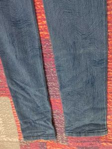 Fingerprint Pattern Jeans For Women