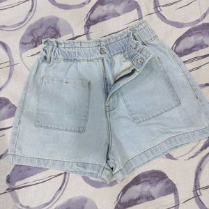 Denim High-Waisted Shorts