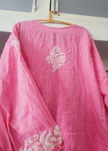 Chicken Kari Kurta Pink Colour
