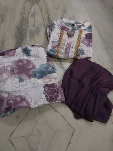 Pathani Kurta Salwar Dupatta Set
