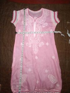 Pink Embroidered Kurti
