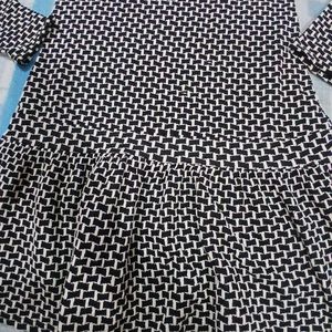 Black &amp; White Print Dress