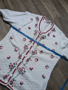 Floral Embroidered Cardigan