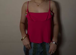Pink Embellished Tank Top