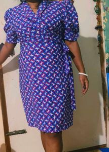 Retro Floral Wrap Dress