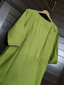 Melange Women Green Cotton Printed Kurta