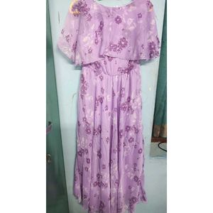 Max Floral Lavender Maxi Dress - XS