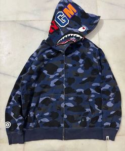 Bape Blue Camo Shark Hoodie