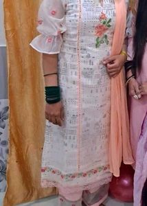 Floral Print And Embroidery Design Kurta Set