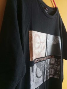 Graphic Print Black T-Shirt