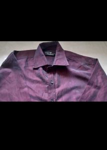 Burgundy Provogue Striped Shirt