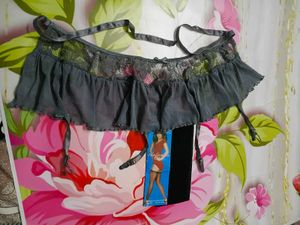 [807]Grey Lace Garter Belt