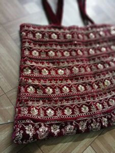 Red Hand Purse Bag