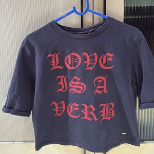 ONLY “Love is a Verb” Crop Top