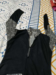 Women Black Printed Viscose Casual Kurta