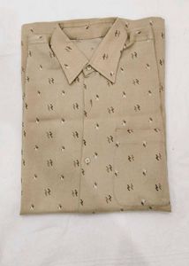 Vintage Patterned Long Sleeve Shirt