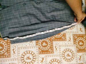 Gray Checkered Blazer