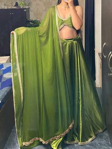 Green Lehenga Choli with Dupatta