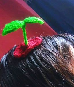 Crochet Sprout Hair Clip🤎✨️