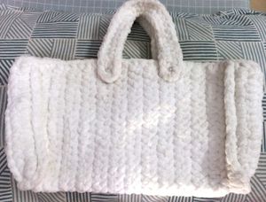 Stylish Handmade Crochet White Handbag