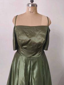Olive Green Evening Gown
