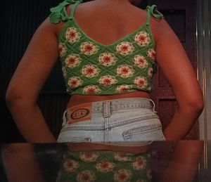 Crochet Floral Top