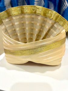 New Elegant Cream & Gold Turban/Pagdi