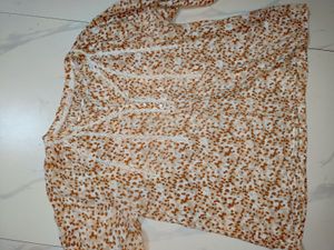 Lace Aesthetic Print Top