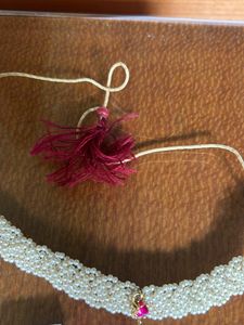 -Pearl Neckpeice+ Earrings