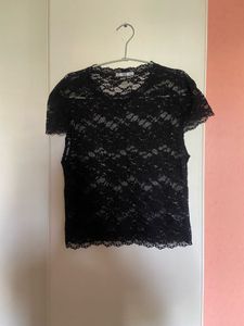 Zara New Black Lace Top