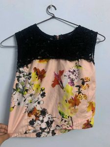 Baby Pink Floral Printed Top