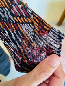 Patterned Turtleneck Top