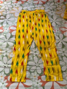 Printed Yellow Suit Along With Dupatta