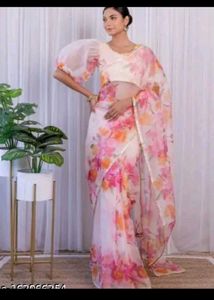 Floral Organza Saree