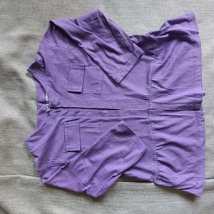 Girls/womens Purple Shirt with Pockets