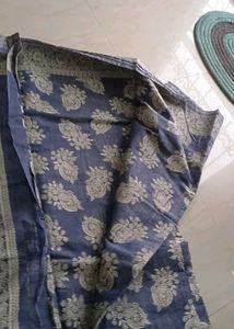 Gray Cotton Saree