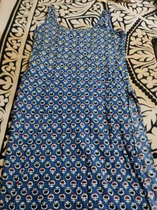 Blue Printed Dress