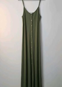 Olive Green Maxi Slip Dress