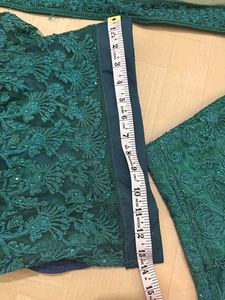Dark Turquoise Lehnga With Net Dupptta