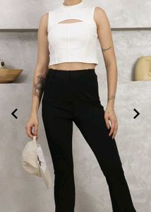 White 🤍 Luxury Cutout Crop Top